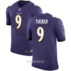Mens Baltimore Ravens #9 Justin Tucker Elite Purple Team Color Vapor Jersey Bestplayer